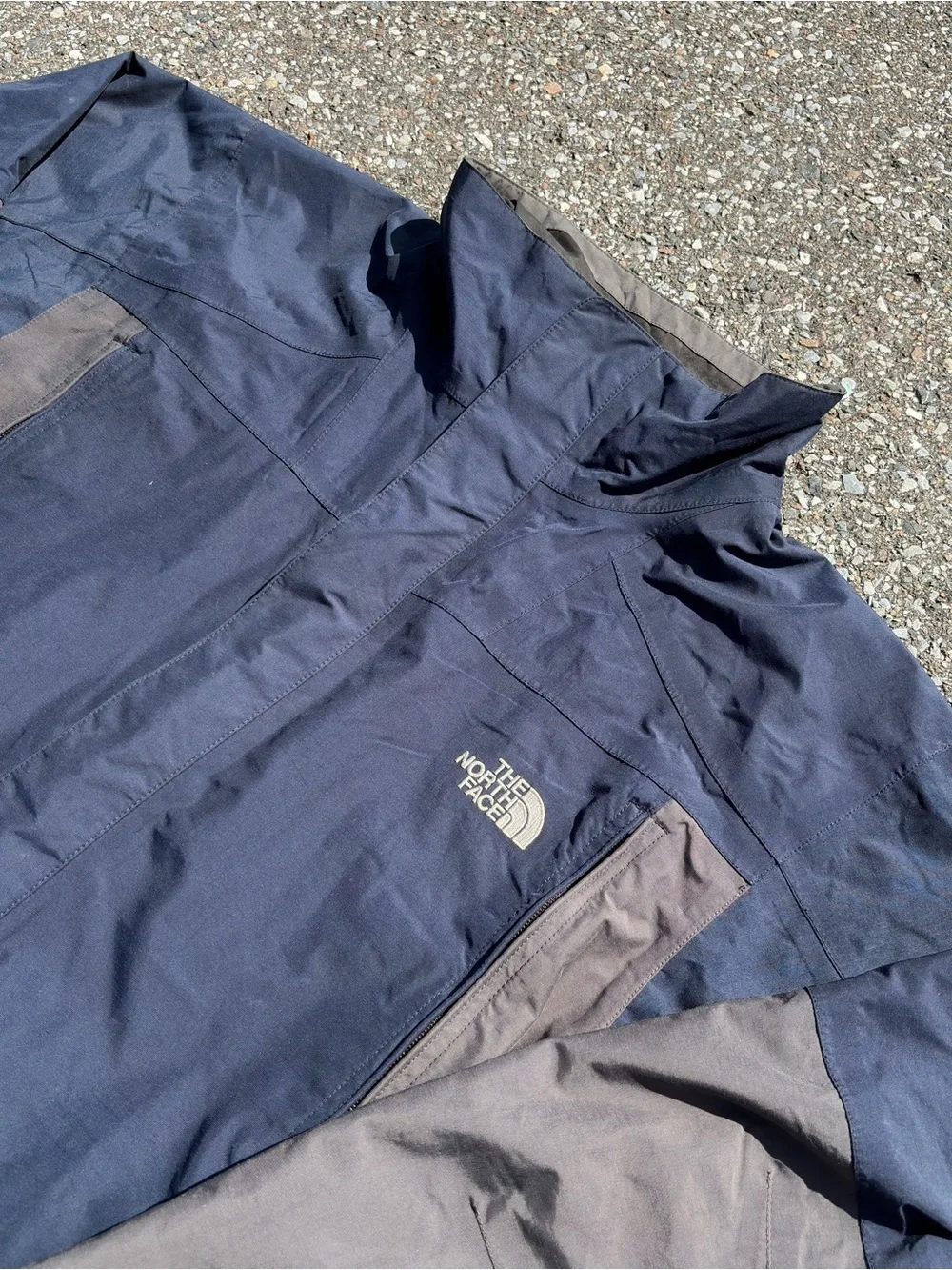 The North Face Men’s Navy and Gray HyVent Large Jacket